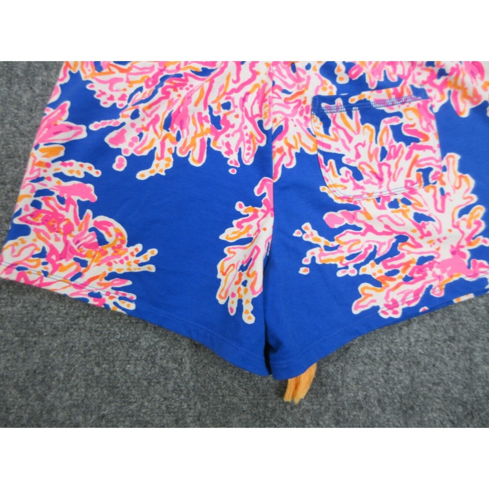 Lilly Pulitzer Yasmin Shorts Womens Small Brilliant Blue Its Electric Drawstring - Picture 12 of 14